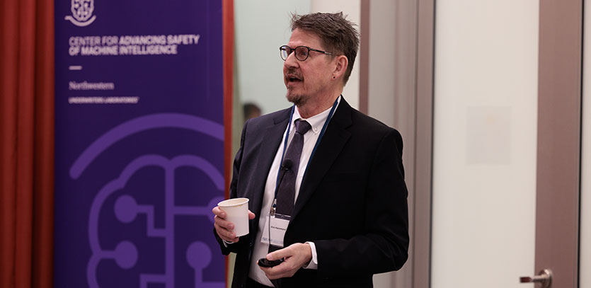 CASMI Director Kristian Hammond addresses the workshop participants.