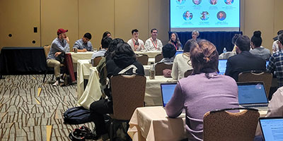 Panelists participate in a discussion entitled, "User Engagement in Algorithm Testing and Auditing: Exploring Opportunities and Tensions between Practitioners and End Users."