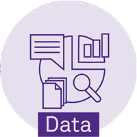 Evaluation framework Data icon