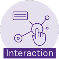 Evaluation framework Interaction icon